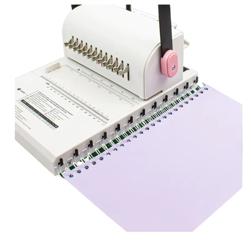 Binding Machine Comb - เครื่องเข้าเล่มแบบใช้มือสำหรับเด็กและสำนักงาน เครื่องเจาะกระดาษ 12 รู พร้อมใบมีด สำหรับทำสมุดโน้ต